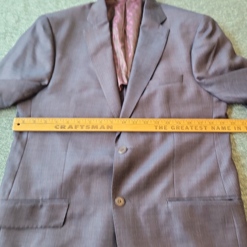 Psycho Bunny Blazer Men's 42R‎ Purple Wool Robert Godley Union Skull Lining - Picture 4 of 13